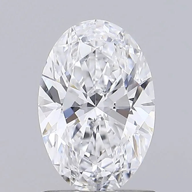 Diamant ovale de 1,02 ct cultivé en laboratoire (couleur D, pureté IF, IGI)