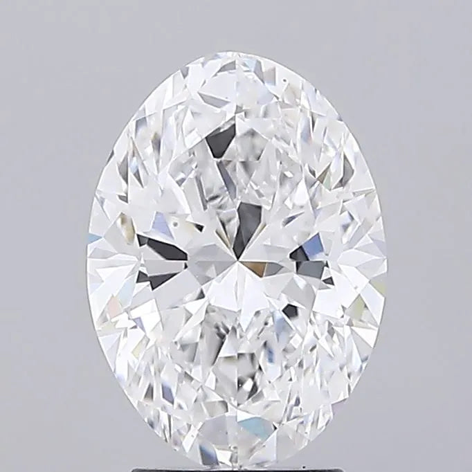 Diamant ovale de 3,07 ct cultivé en laboratoire (couleur D, pureté VVS1, certifié IGI)