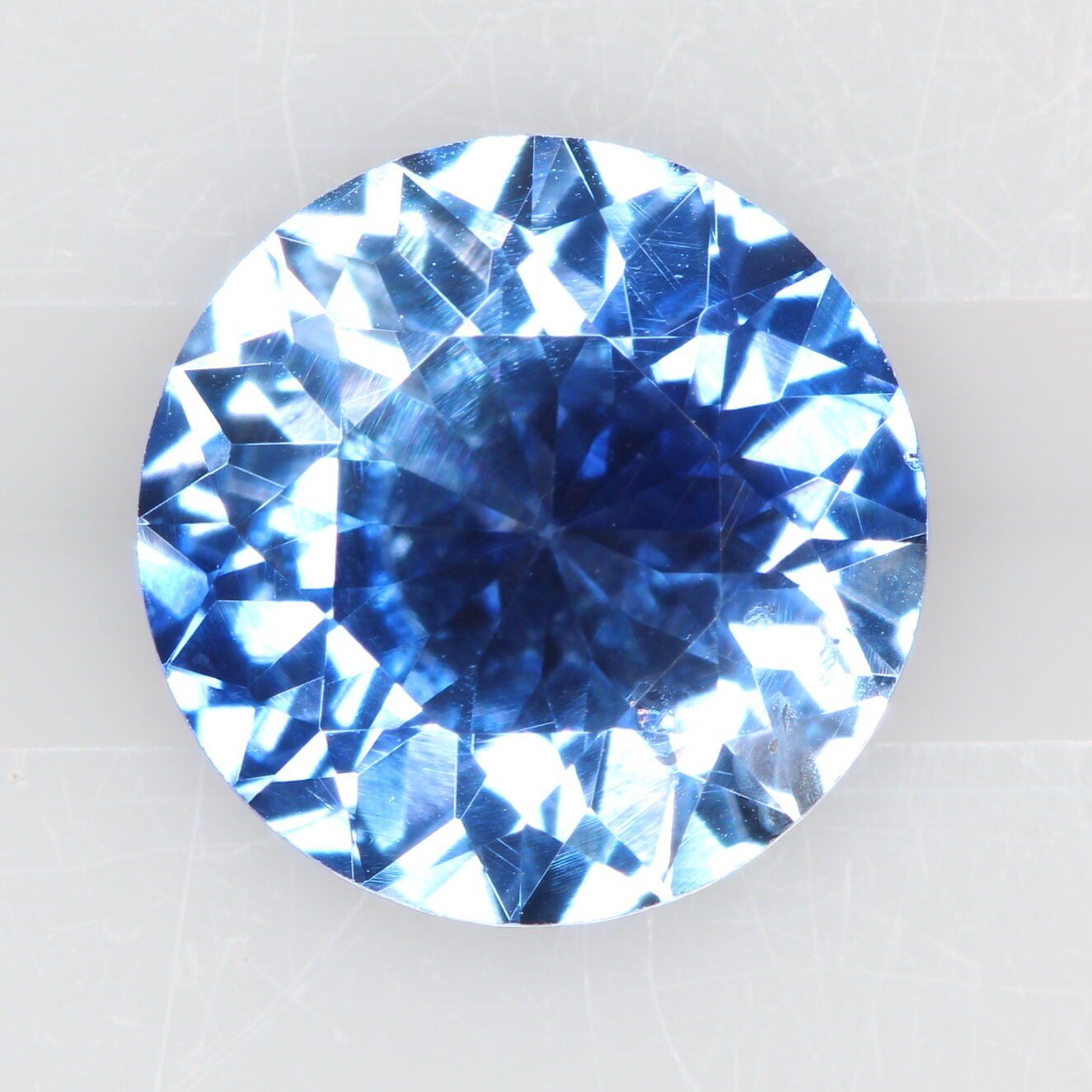 1.82 Carat Round  Cut Blue Sapphire