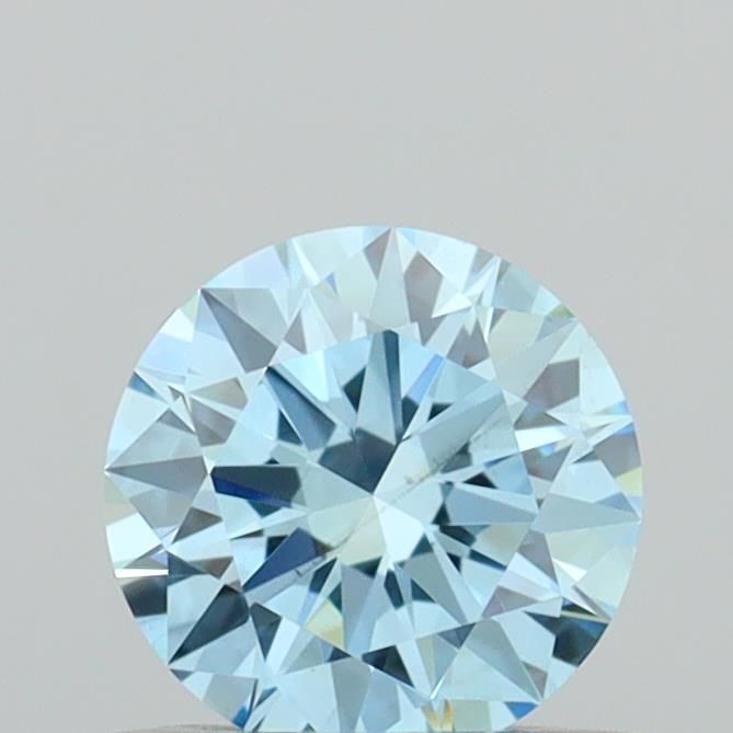 0.52 Carat Round Cut Fancy Blue
