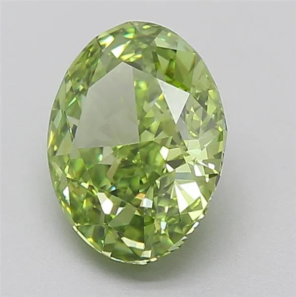 2.00ct Oval Lab Grown Diamond (Colour Fancy Vivid Green, Clarity VVS1, IGI Certified)