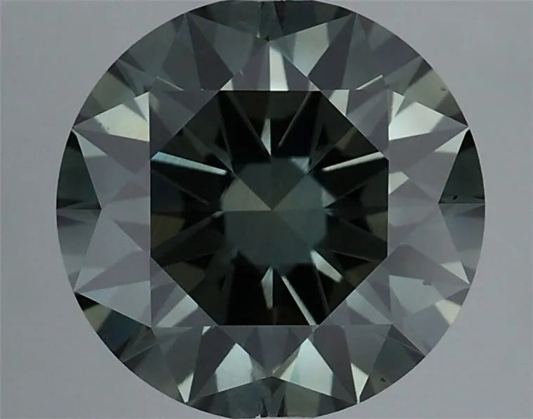 2.08ct Round Lab Grown Diamond (Colour Fancy Gray Green, Clarity VS2, Cut ID, IGI Certified)