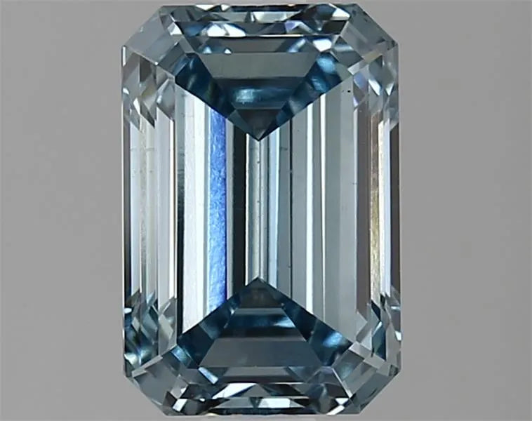 2.21ct Emerald Lab Grown Diamond (Colour Fancy Vivid Blue, Clarity VS1, IGI Certified)