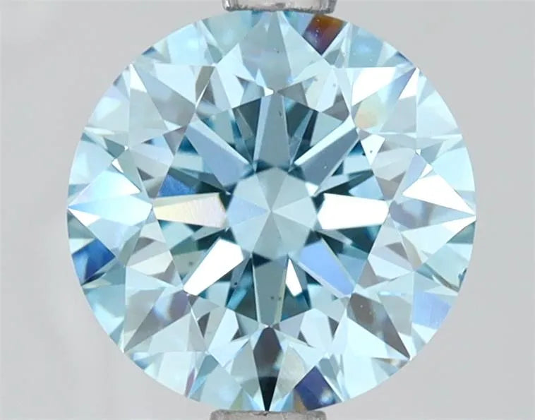 2.22ct Round Lab Grown Diamond (Colour Fancy Vivid Blue, Clarity VS2, Cut EX, IGI Certified)
