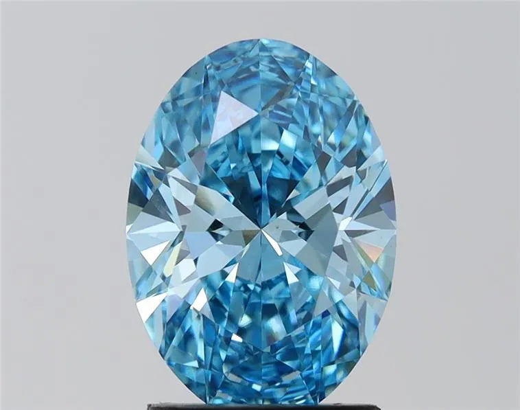 2.27ct Oval Lab Grown Diamond (Colour Fancy Blue, Clarity VS1, Cut GD, IGI Certified)