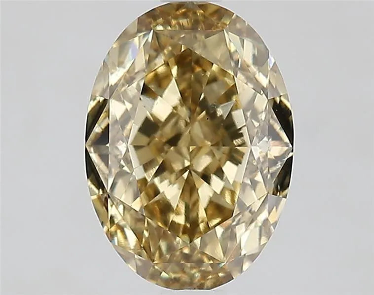 2.32ct Oval Lab Grown Diamond (Colour Fancy Intense Gray Yellow, Clarity VS1, IGI Certified)