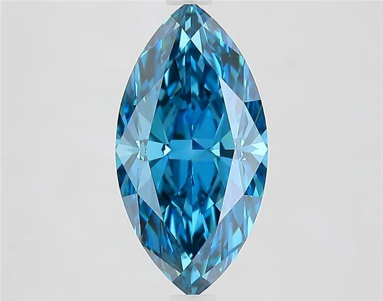 2.70ct Marquise Lab Grown Diamond (Colour Fancy Vivid Blue, Clarity VVS2, IGI Certified)