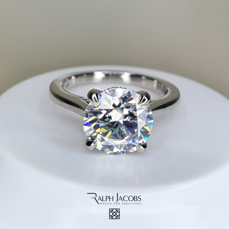 Arya Round Moissanite Engagement Ring