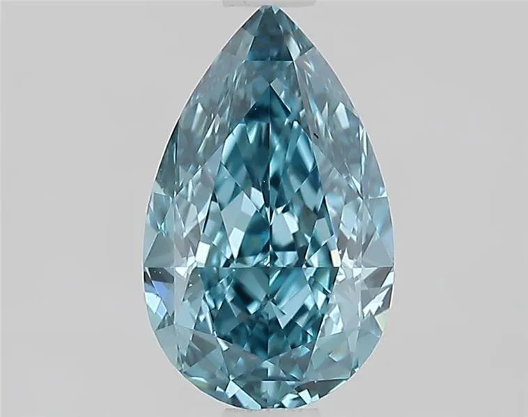 1.33ct Pear Lab Grown Diamond (Colour Fancy Vivid Blue, Clarity VVS1, IGI Certified)