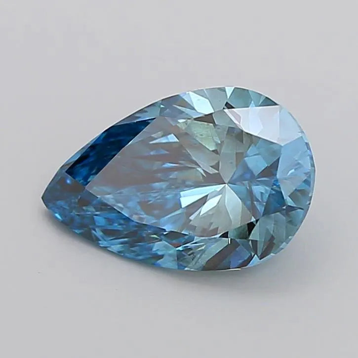 2.08ct Pear Lab Grown Diamond (Colour Fancy Vivid Blue, Clarity VS2, Uncertified)