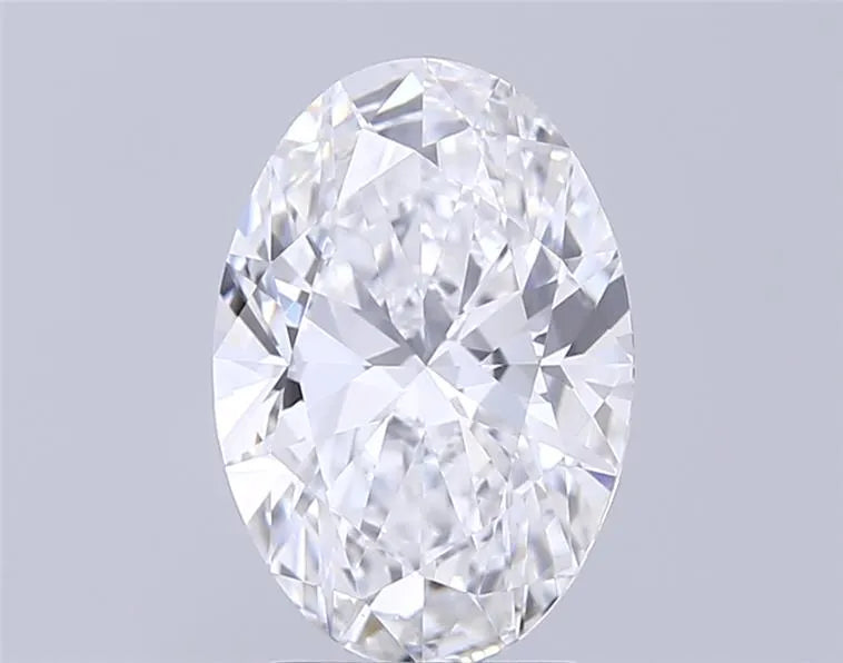 Diamant ovale de 5,02 ct cultivé en laboratoire (couleur F, clarté VVS2, certifié IGI)