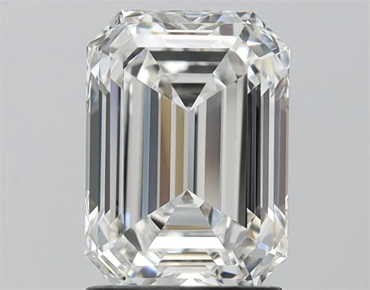 Diamant émeraude de 2,01 ct cultivé en laboratoire (couleur F, pureté VVS2, IGI)