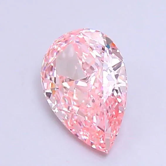 Diamant de laboratoire en forme de poire de 1,11 ct (couleur rose vif fantaisie, pureté VVS2, certifié IGI)