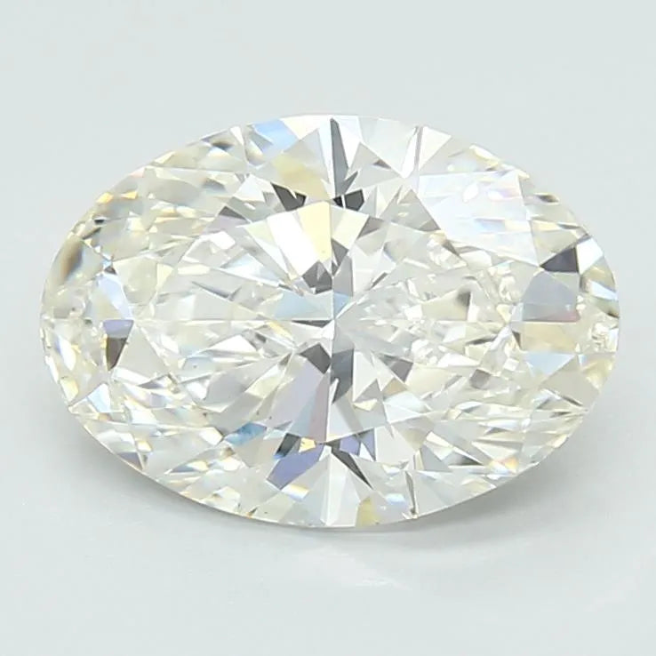 Diamant ovale de 2,00 ct cultivé en laboratoire (couleur G, pureté VS1, taille EX, IGI)