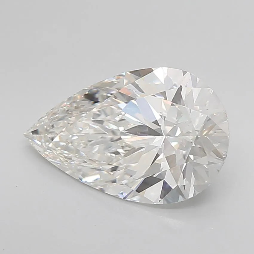 Diamant de laboratoire de 4,08 ct en forme de poire (couleur F, pureté VS1, IGI)