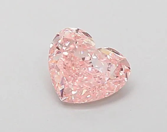 Diamant de laboratoire en forme de cœur de 0,45 ct (couleur rose fantaisie, pureté VS1, certifié IGI)