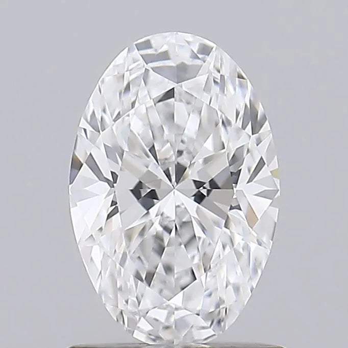 Diamant ovale de 1,00 ct cultivé en laboratoire (couleur D, pureté VVS1, IGI)