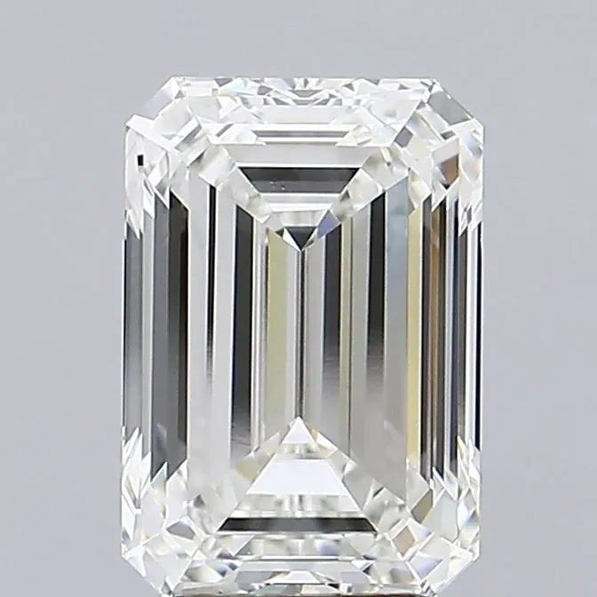 Diamant émeraude de 3,56 ct cultivé en laboratoire (couleur G, pureté VS1, certifié IGI)