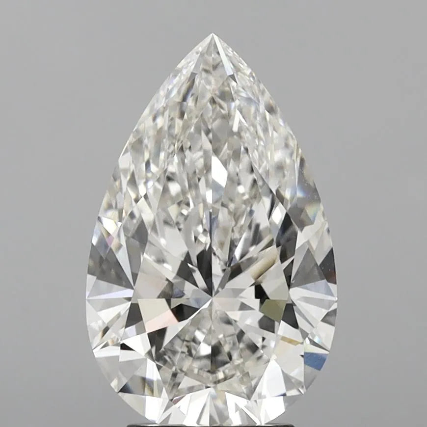 Diamant de laboratoire de 4,04 ct en forme de poire (couleur G, pureté VS1, IGI)