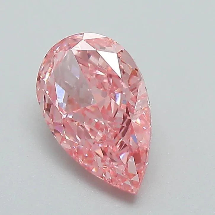 Diamant de laboratoire de 1,05 ct en forme de poire (couleur rose vif fantaisie, pureté VS1, certifié IGI)