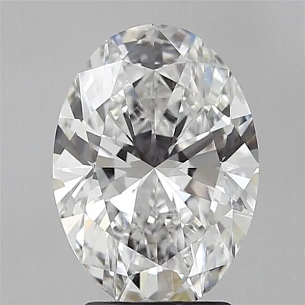 Diamant ovale de 2,50 ct cultivé en laboratoire (couleur E, pureté VVS2, IGI)