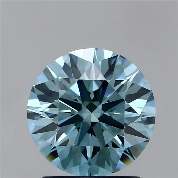 1.33ct Round Lab Grown Diamond (Colour Fancy Green, Clarity VVS2, Cut ID, IGI Certified)