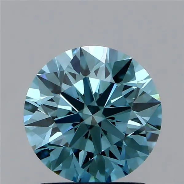 Diamant rond de 1,30 ct cultivé en laboratoire (couleur vert fantaisie, pureté VVS2, ID de coupe, certifié IGI)