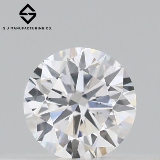 Diamant rond de 0,17 ct cultivé en laboratoire (couleur D, pureté VS2, taille VG, IGI)