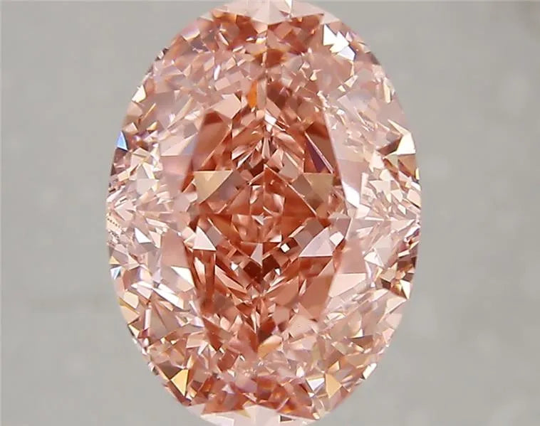 4.06ct Oval Lab Grown Diamond (Colour Fancy Vivid Pink, Clarity VS1, IGI Certified)