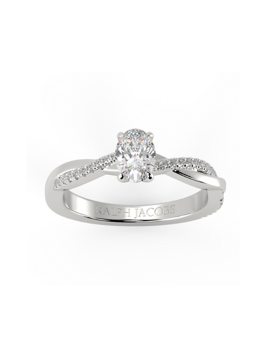 Dolly Oval Moissanite Engagement Ring