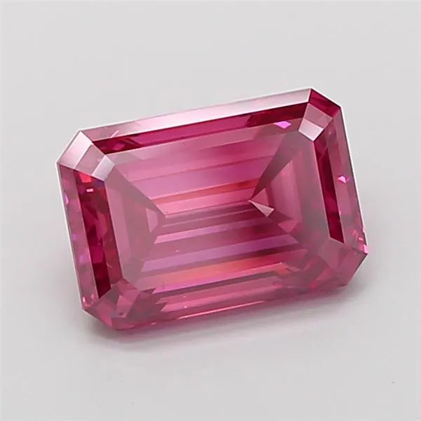 3.01ct Emerald Lab Grown Diamond (Colour Fancy Vivid Pink, Clarity VS2, IGI Certified)