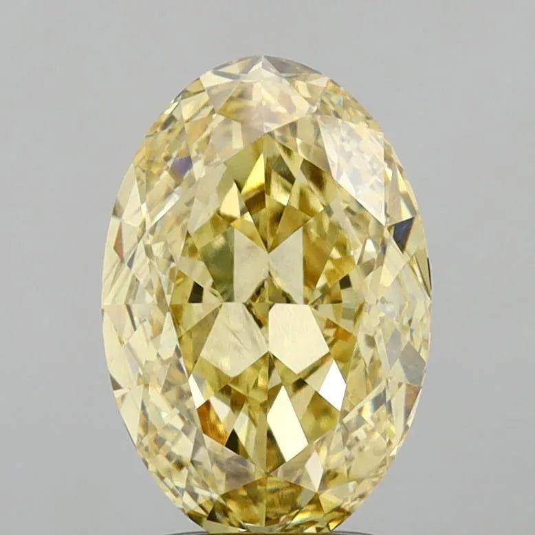 3.01ct Oval Lab Grown Diamond (Colour Fancy Intense Yellow, Clarity VS1, IGI Certified)