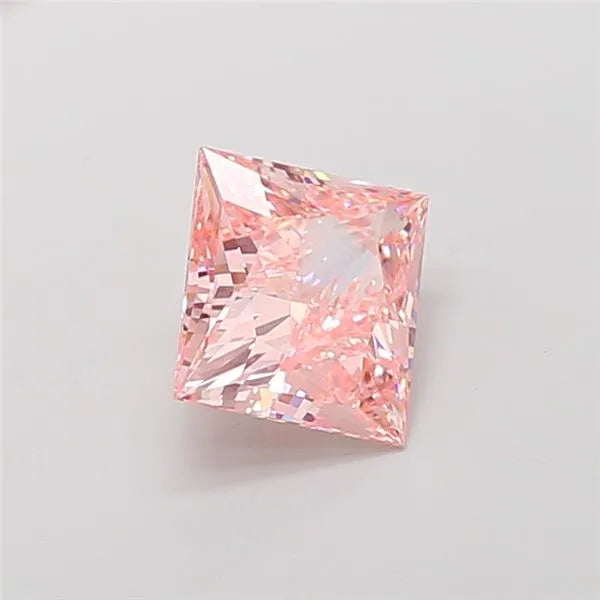 3.01ct Princess Lab Grown Diamond (Colour Fancy Intense Pink, Clarity VS1, IGI Certified)