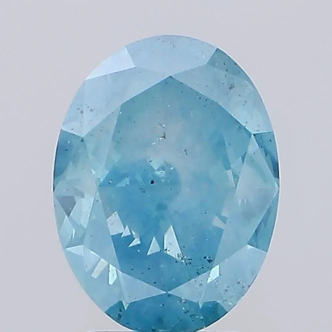3.04ct Oval Natural Diamond (Colour Fancy Deep Blue, Clarity I2, Uncertified)