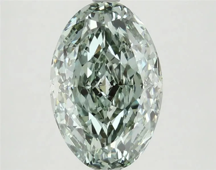 3.11ct Oval Lab Grown Diamond (Colour Fancy Vivid Green, Clarity VVS2, IGI Certified)
