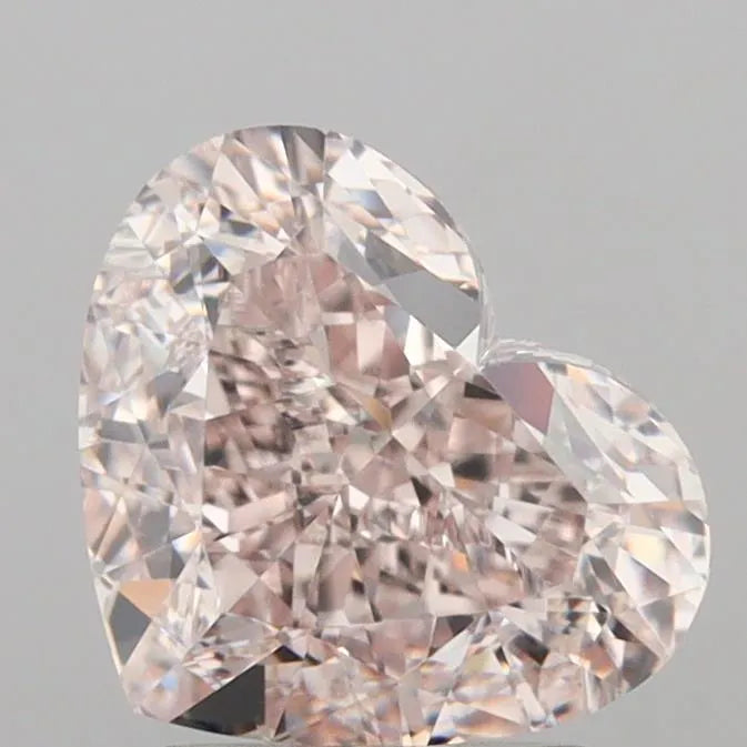 3.13ct Heart Natural Diamond (Colour Fancy Light Brownish Pink, Clarity VS1, GIA Certified)
