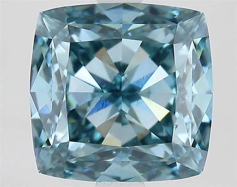 3.39ct Cushion modified Lab Grown Diamond (Colour Fancy Vivid Blue, Clarity VS1, IGI Certified)
