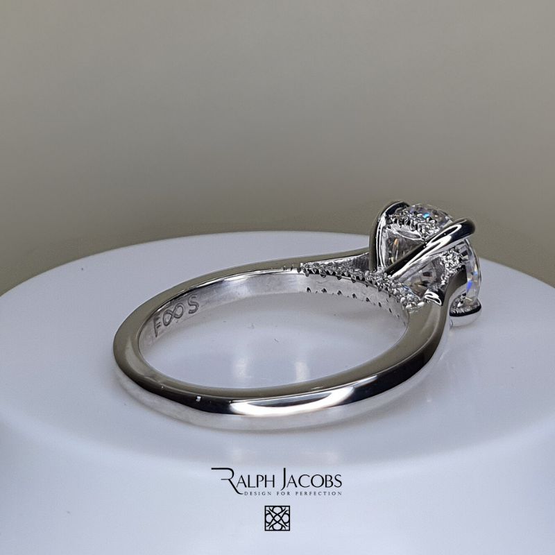 Arya Platinum Hidden Halo Engagement Ring