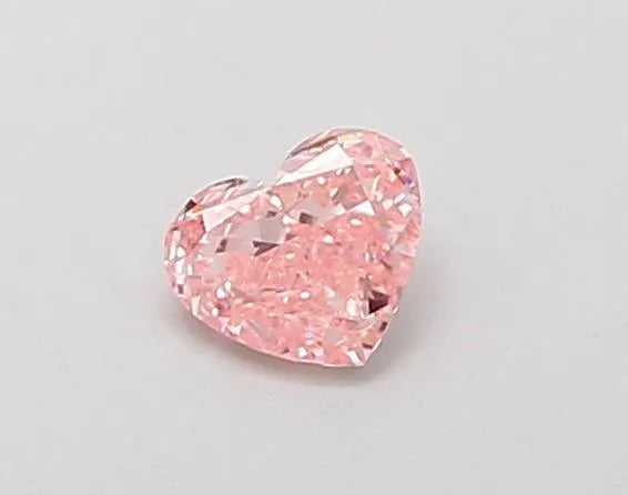 Diamant de laboratoire en forme de cœur de 0,28 ct (couleur rose intense fantaisie, pureté VS1, certifié IGI)