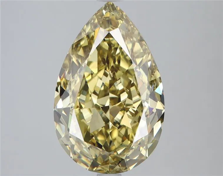 4.01ct Pear Lab Grown Diamond (Colour Fancy Vivid Yellow, Clarity VS1, Cut EX, Uncertified)
