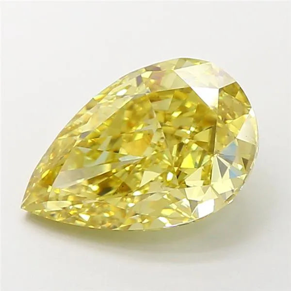 4.03ct Pear Lab Grown Diamond (Colour Fancy Intense Yellow, Clarity VS1, IGI Certified)