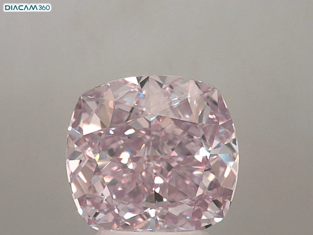 4.38ct Cushion brilliant Natural Diamond (Colour Fancy Light Purplish Pink, Clarity VS1, GIA Certified)