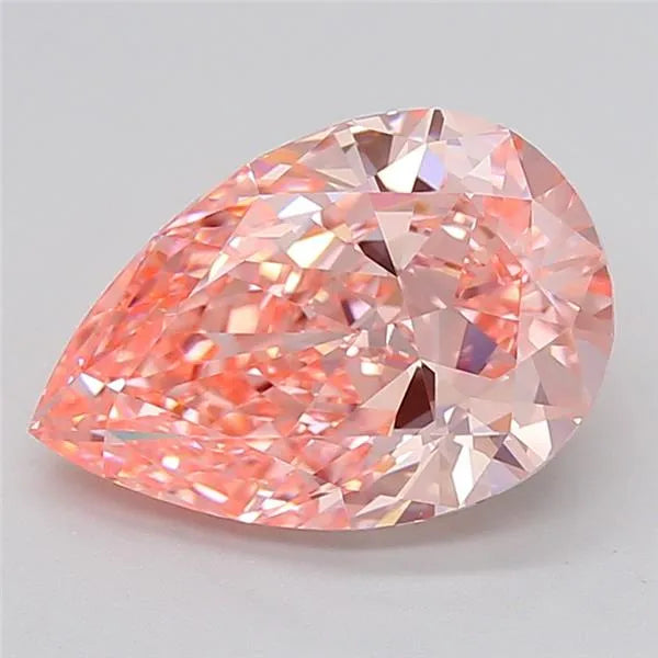 4.53ct Pear Lab Grown Diamond (Colour Fancy Vivid Pink, Clarity VVS1, IGI Certified)