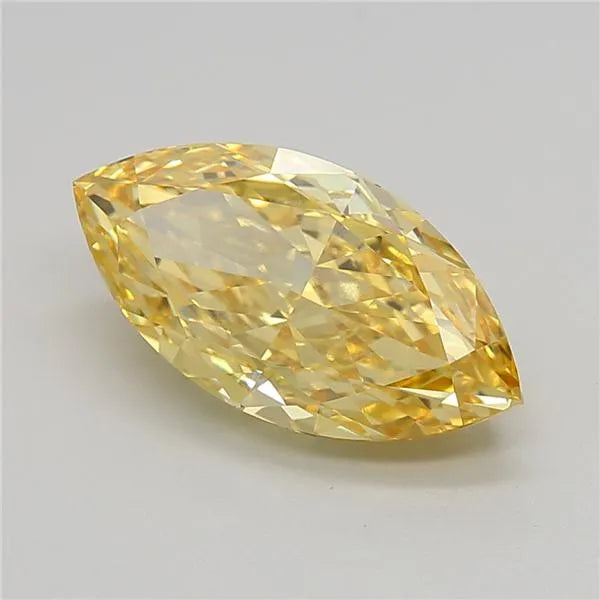 4.81ct Marquise Lab Grown Diamond (Colour Fancy Vivid Yellow, Clarity VVS2, IGI Certified)