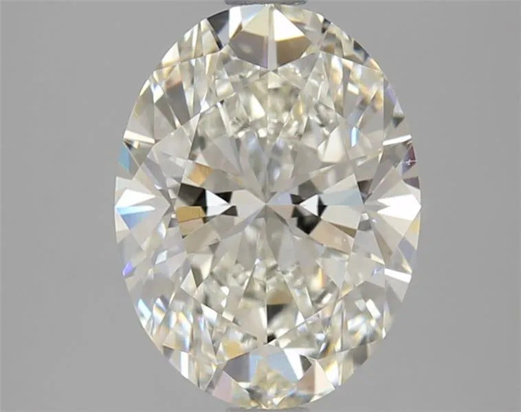 Diamant ovale de 2,61 ct cultivé en laboratoire (couleur I, pureté VVS2, certifié IGI)