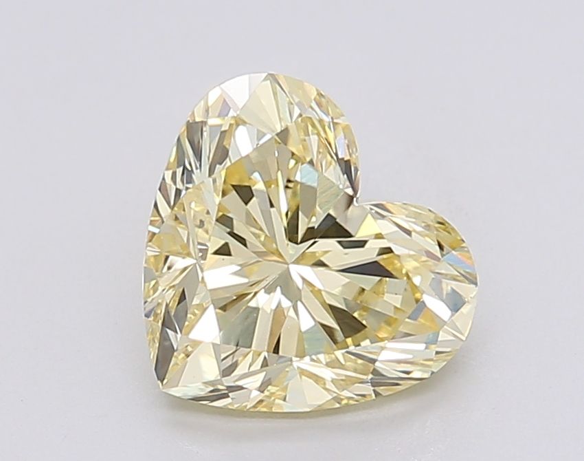 Diamant jaune VS1 en forme de cœur de 2,10 carats