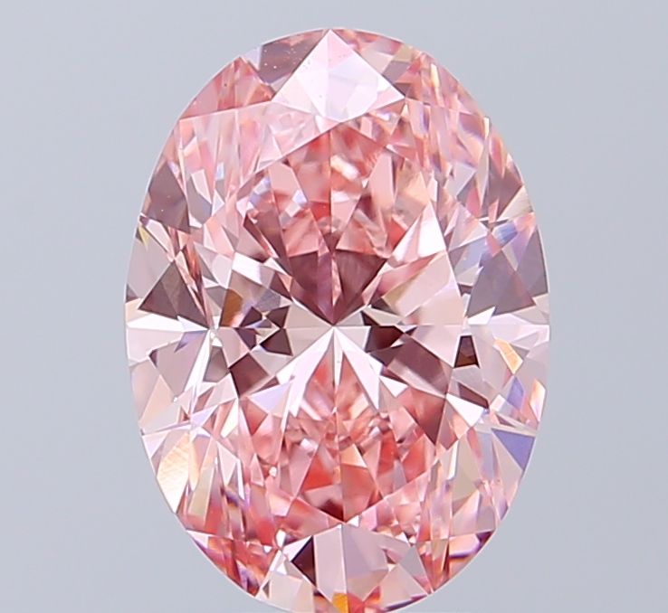 3.04 Carat Oval Cut Fancy Pink