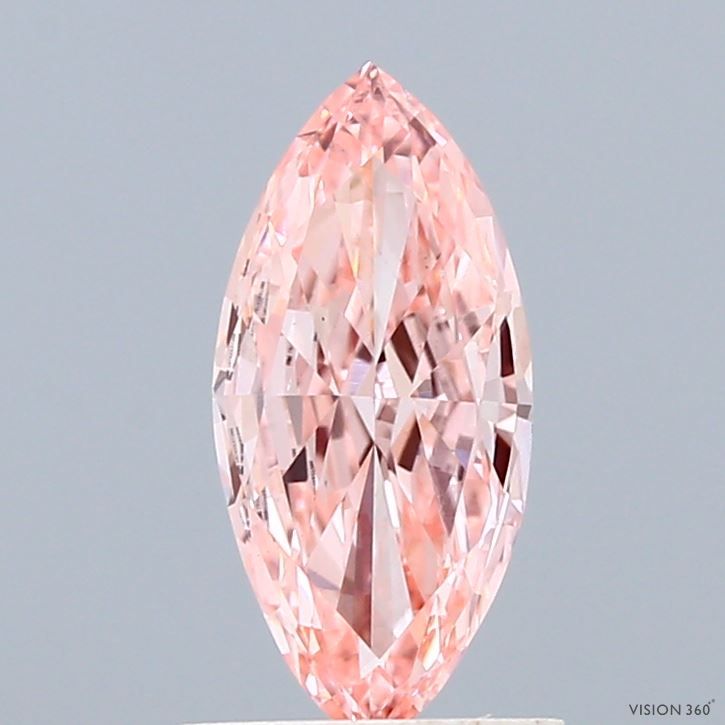 0.85 Carat Marquise Cut Fancy Pink