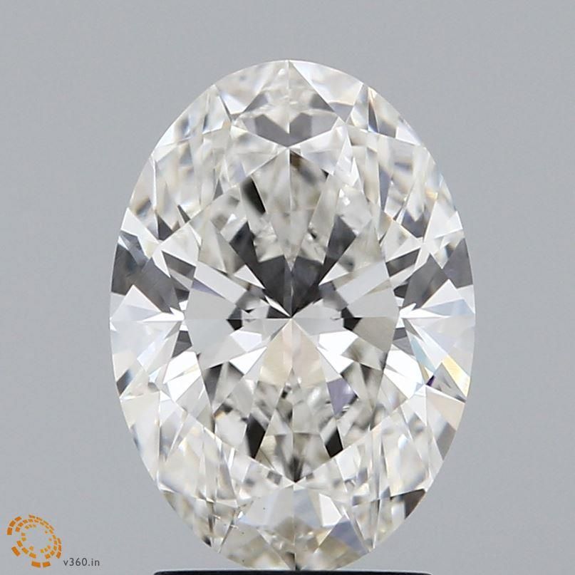 2.57 Carat H-VS1 Oval Lab Diamond