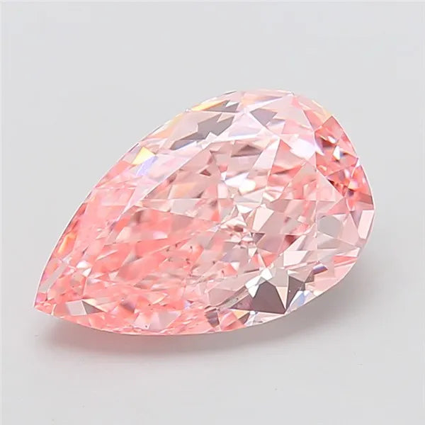 5.03ct Pear Lab Grown Diamond (Colour Fancy Vivid Pink, Clarity VS1, IGI Certified)